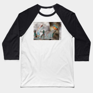 King fisher on a fence blending in . Baseball T-Shirt